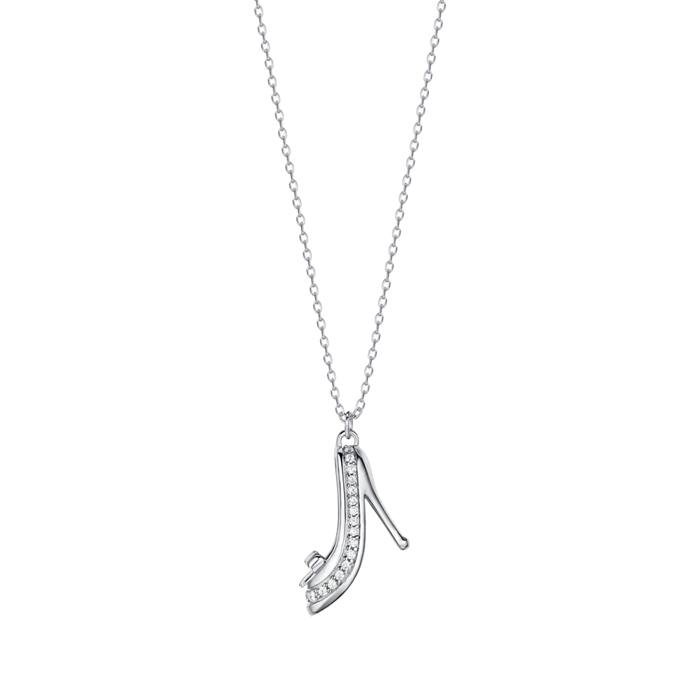 Melitea silver decolté and cubic zirconia necklace