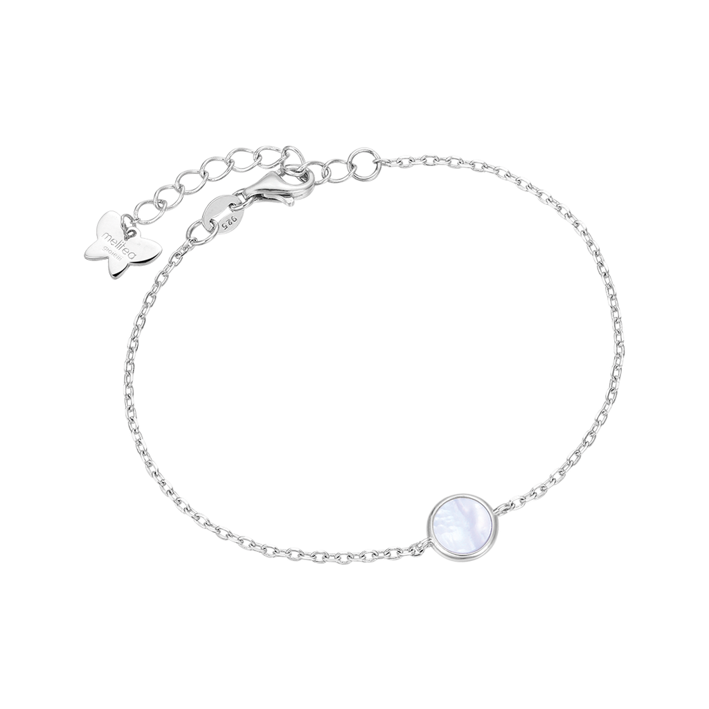 silver bracelet with circle melitea