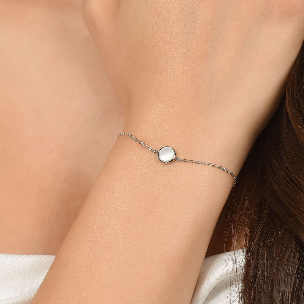 silver bracelet with circle melitea