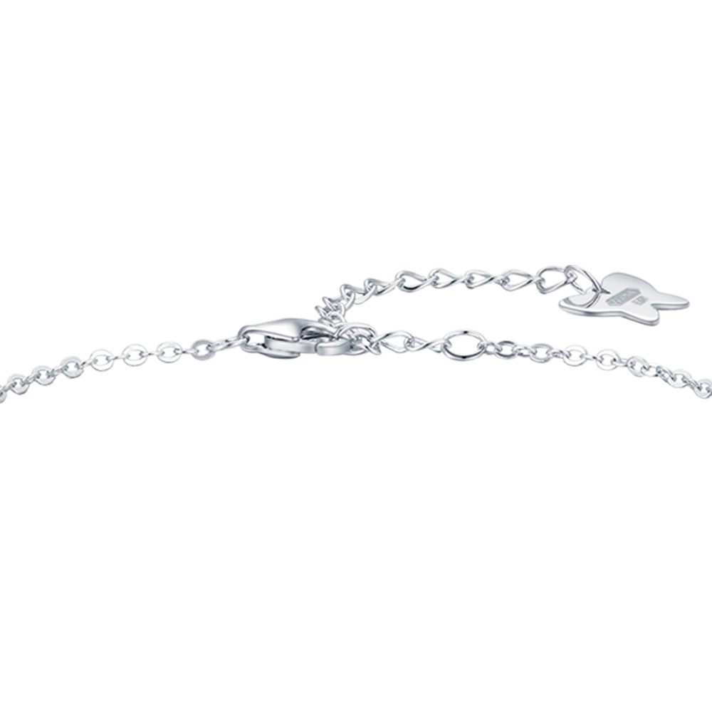 SILVER BRACELET WITH CROSS WITH WHITE CRYSTALS Melitea