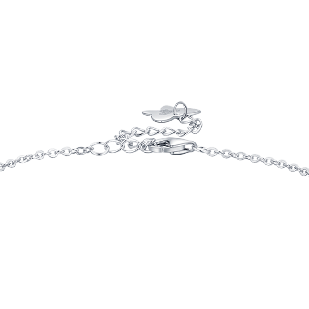 SILVER BRACELET WITH CROSSES WITH WHITE CRYSTALS Melitea
