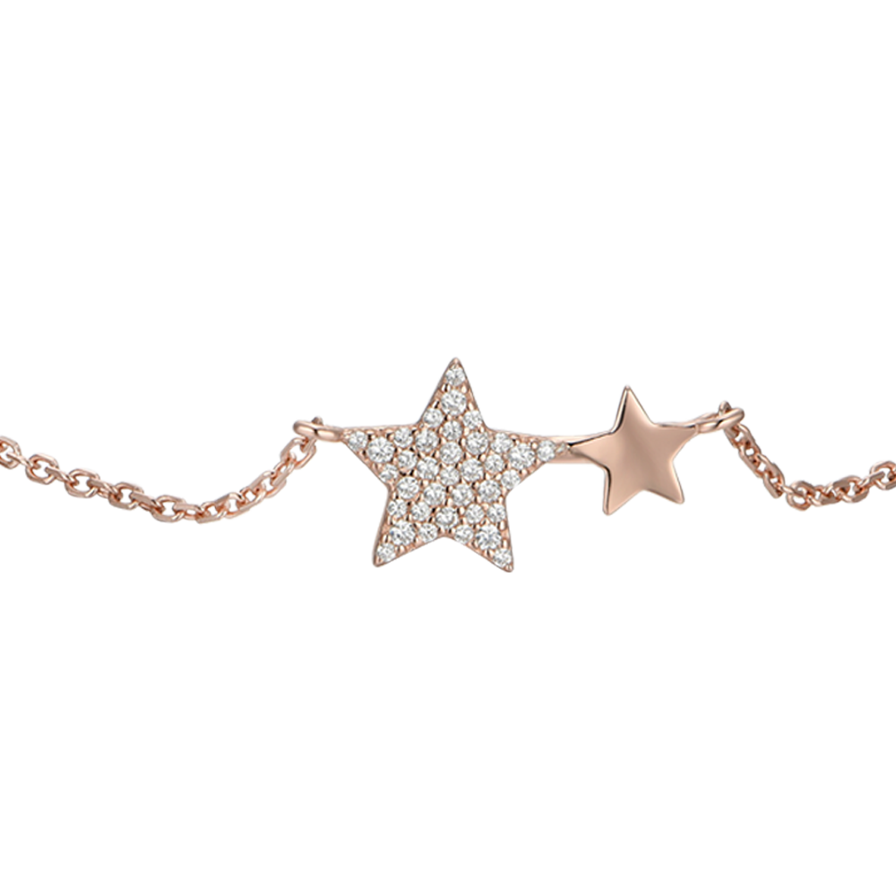 silver women's bracelet with stars melitea