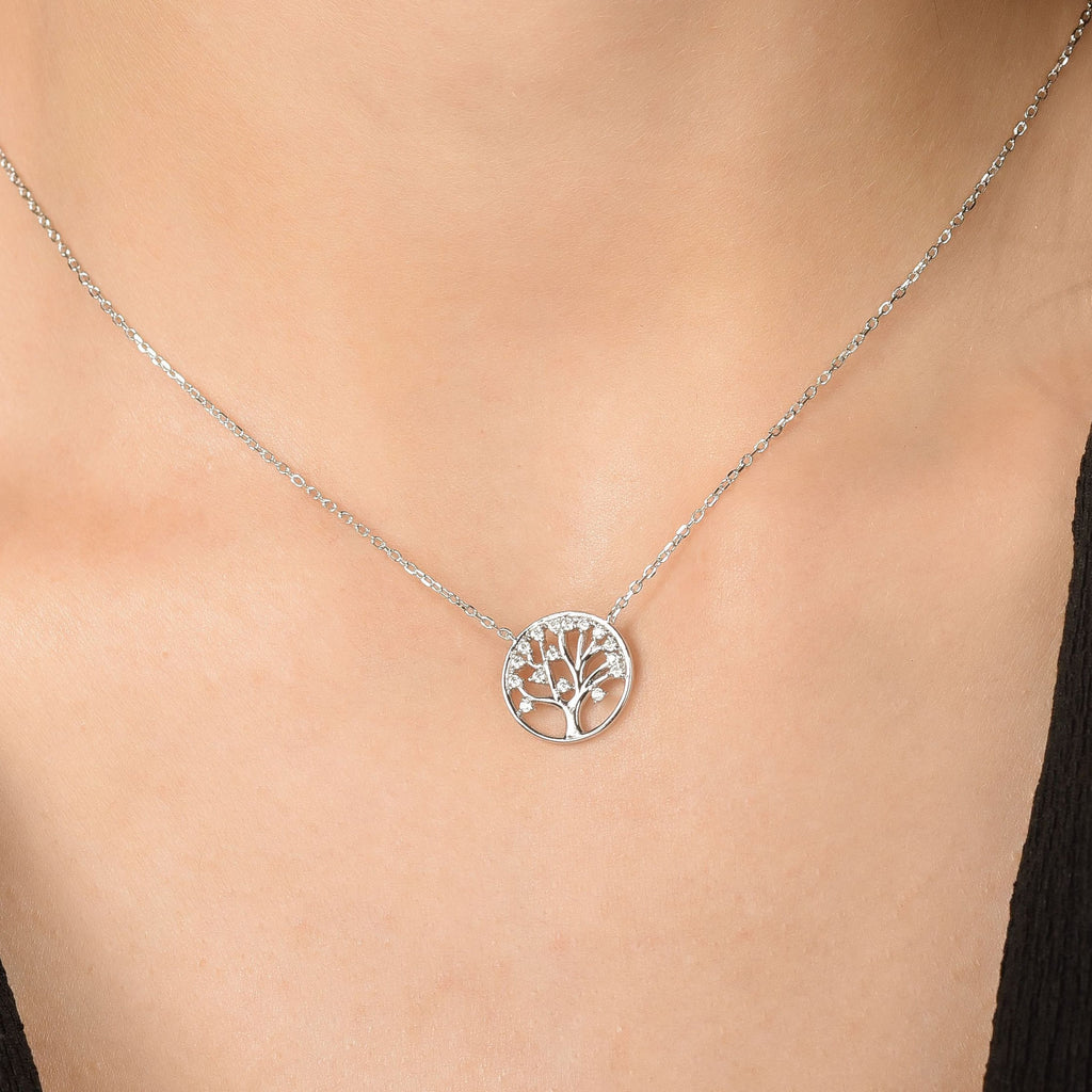 SILVER TREE OF LIFE LARGE NECKLACE Melitea