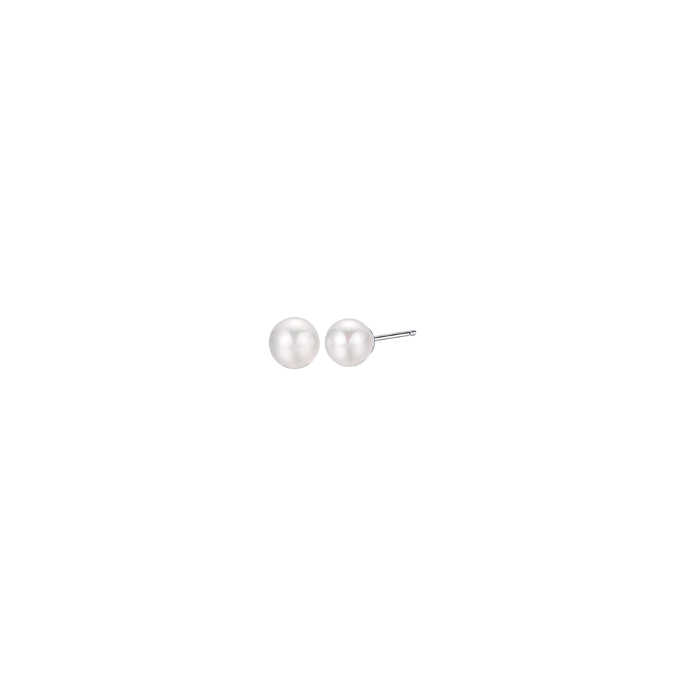 Silver earrings with Melitea pearl