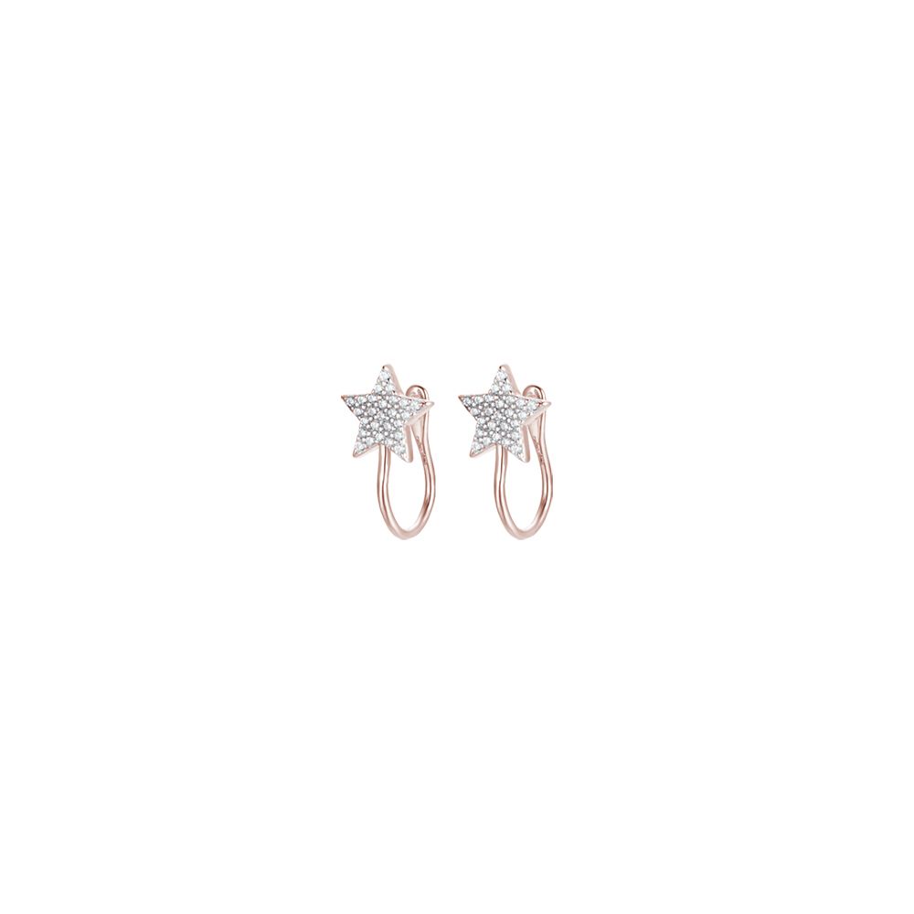 EAR CUFFS DONNA IN ARGENTO CON STELLE CON ZIRCONI BIANCHI Melitea