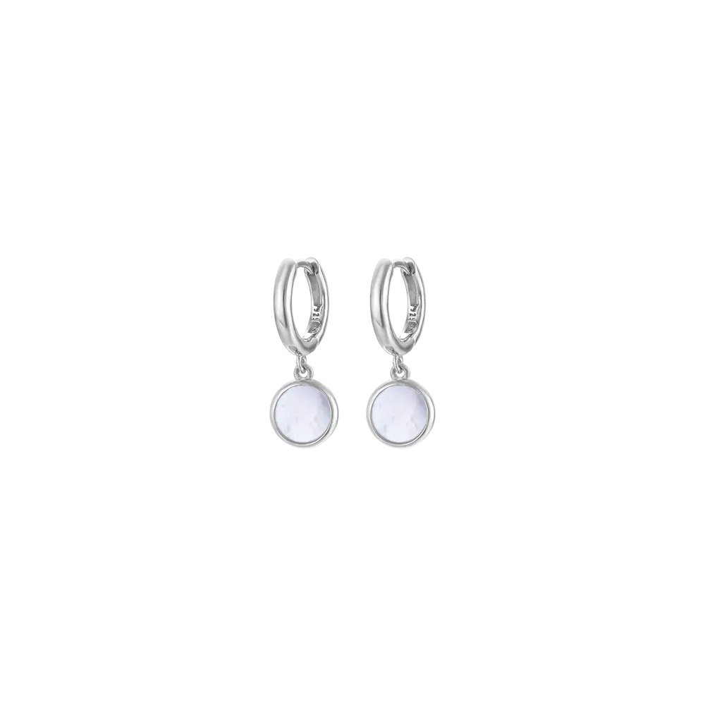 silver earrings with hoop Melitea