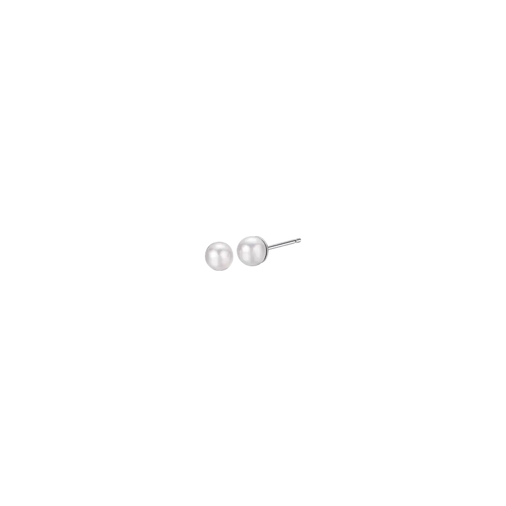Silver earrings with Melitea pearl